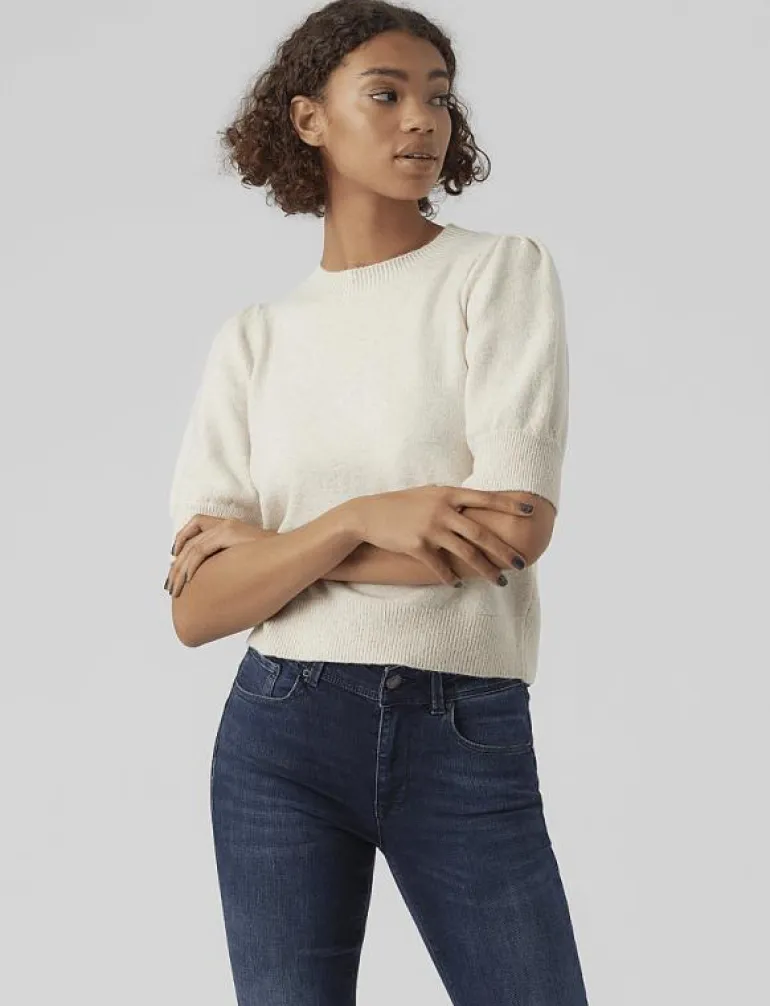 VMDOFFY 2/4 O-NECK PULLOVER GA NOOS - Stickat