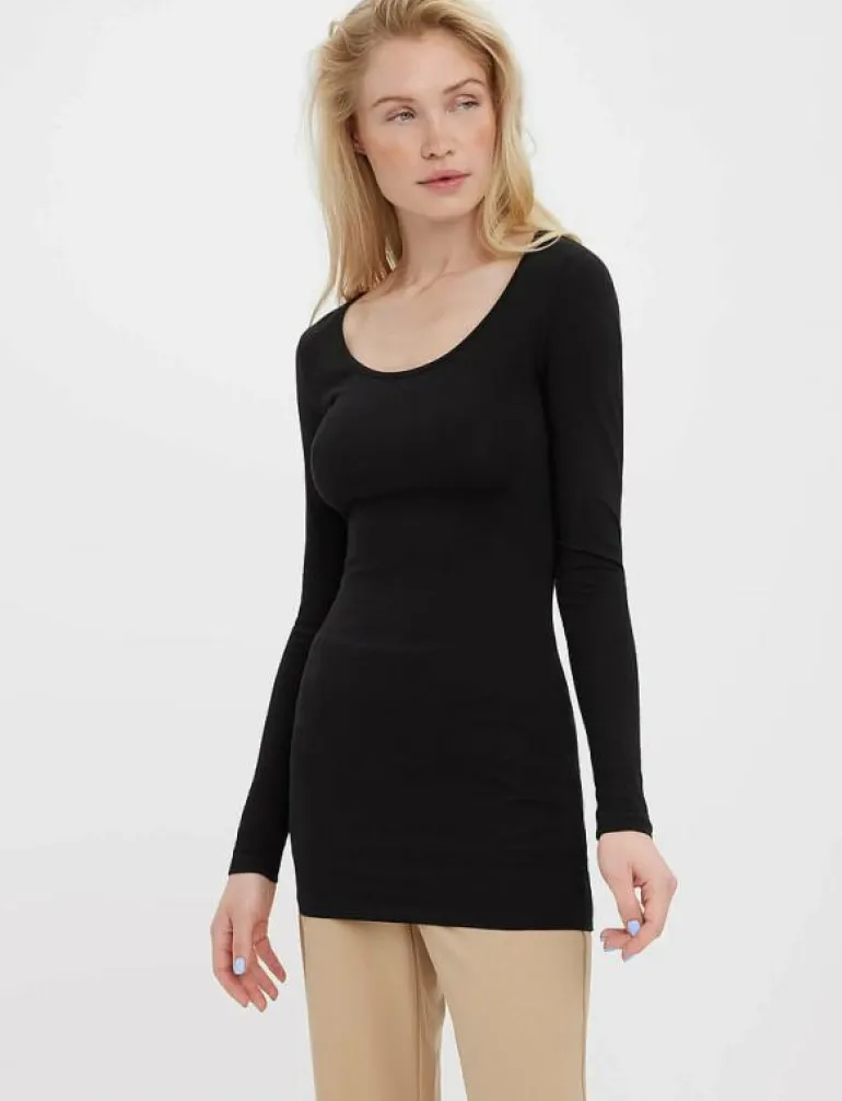 VMMAXI MY LS SOFT LONG U-NECK NOOS - Långärmade toppar