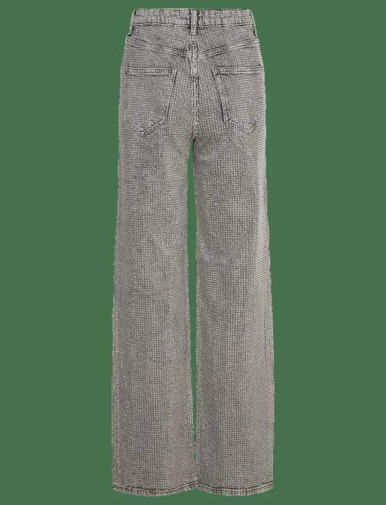 VMTESSA HR WIDE RHINESTONE JEANS RA206 - Vida byxor