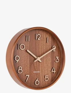 Wall clock Pure small light basswood - Väggklockor