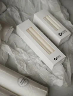White Taper Candles, 20 cm, 8 pack - Dekoration