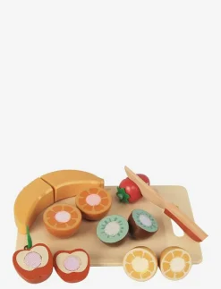 Wooden cutting set with fruits - Leksaksmat & Leksakstårtor
