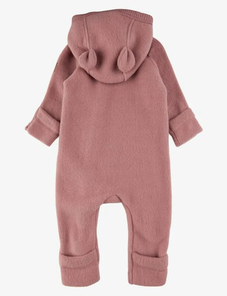 Wool Baby suit w ears - Fleeceoverall
