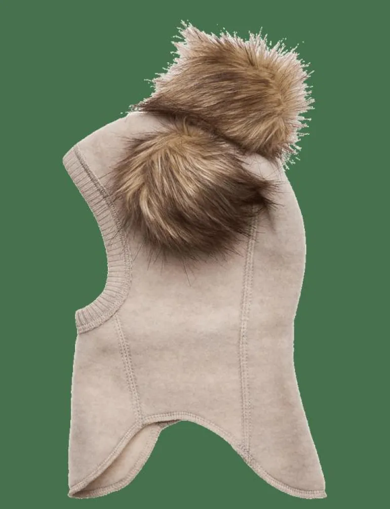 Wool Fullface w. Pom Pom - Balaclava