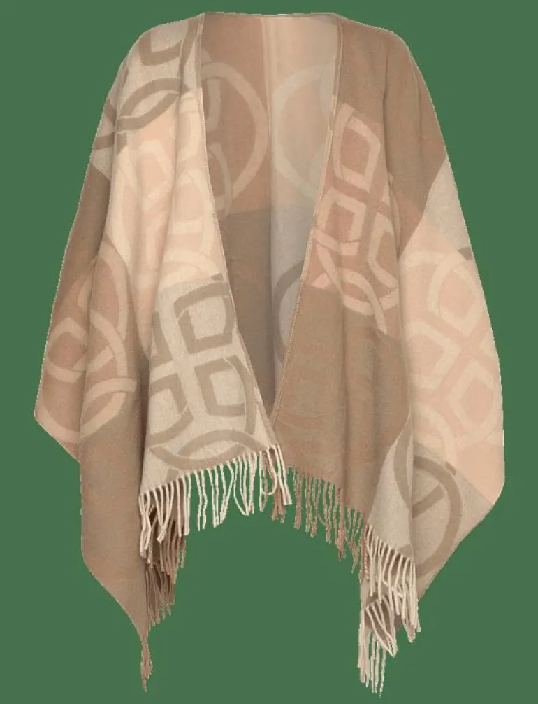 WOOL MONOGRAM PONCHO - Ponchos & capes